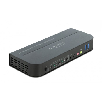 KVM Switch DisplayPort 1.4 8K z USB 3.0 i Audio - KVM / audio / USB switch - 2 porty