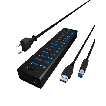 Hub 13-Port IcyBox USB 3.0 IB-AC6113 mit USB Ladeanschluss