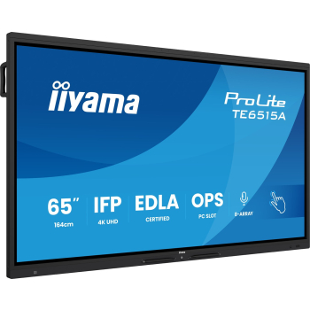 Monitor interaktywny IIYAMA 163.9cm(65") TE6515A-B1AG 16:9 M-Touch 2xHDMI+2xUSB-C
