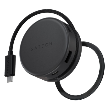 Satechi OntheGo 7-in-1 Multiport Adapter - adapter do urządzeń mobilnych (USB-C PD, 2x USB-A, HDMI 4K, Ethernet, czytnik kart micro/SD) (space black)