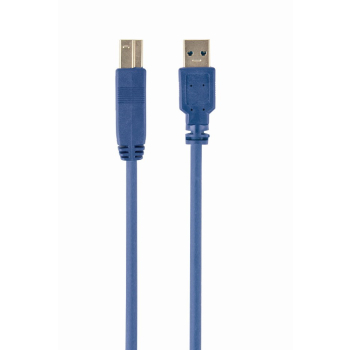Kabel GEMBIRD CCP-USB3-AMBM-6 (USB 3.0 M - USB 3.0 Typu B F; 1,8m; kolor niebieski)