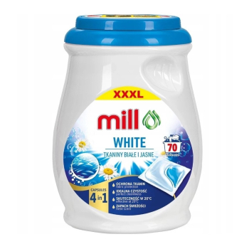 MILL PRO Kapsułki 2k do prania White 70szt (opak.zb 4szt.)