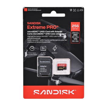 Sandisk Extreme Pro microSD UHS-I 256GB MicroSD 250MB/s(R) / 170MB/s(W)