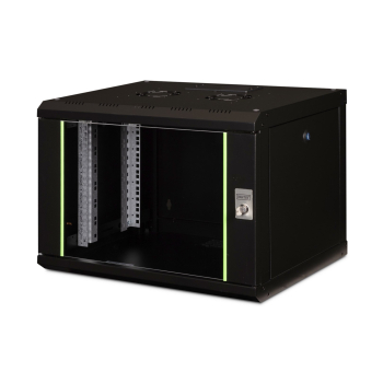 Digitus Szafa sieciowa wisząca Unique 19" 7U rack 600x450, drzwi szyba, czarny, niedzielona, złożona, 100kg