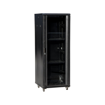 Szafa zamykana na zamek A-LAN SS-42U-600-800-01-C (42U; 19''; 2050mm / 600mm / 800 mm; stojąca; Otwierane, Pełne, Szklane; 600 kg; kolor czarny)