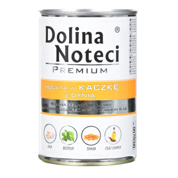 DOLINA NOTECI Premium bogata w kaczkę z dynią - mokra karma dla psa - 400g