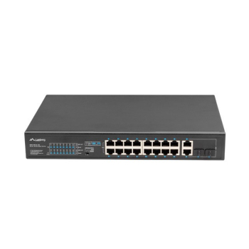 LANBERG SWITCH RACK 19" 16X 100MB POE+/2X COMBO GIGABIT 150W NIEZARZĄDZALNY RSFE-16P-2C-150