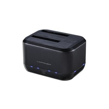 LC-Power LC-DOCK-U3-III stacja dokująca do dysków twardych USB 3.2 Gen 1 (3.1 Gen 1) Type micro-B Czarny