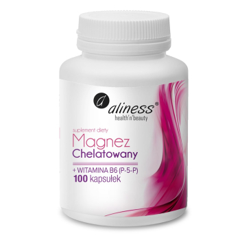 Aliness Magnez Chelatowany 650 mg + B6 (P-5-P) x 100 kaps.