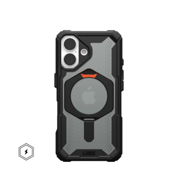 UAG Plasma XTE Magsafe - obudowa ochronna z podstawką do iPhone 16 kompatybilna z MagSafe (black/orange)