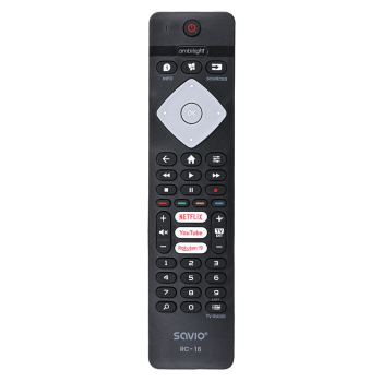 SAVIO PILOT UNIWERSALNY/ZAMIENNIK DO TV PHILIPS, SMART TV, RC-16