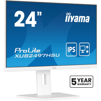 Iiyama TFT XUB2497HSU IPS 24'' HDMI/DP/2xUSB/hoev/weiß - Płaski ekran - 60.5 cm