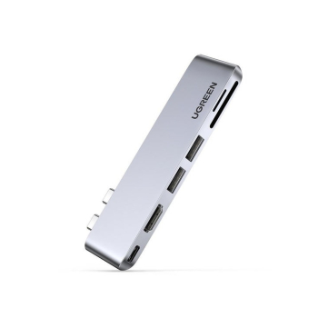 Ugreen 80856 stacja dokująca 2 x USB 3.2 Gen 2 (3.1 Gen 2) Type-C Aluminium