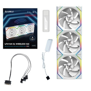 Lian Li UNI FAN SL Wireless 120 Reverse Blade Obudowa komputera Wentylator 12 cm Biały 3 szt.