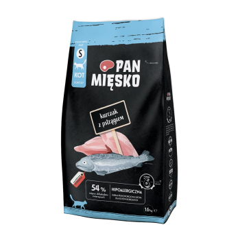 Pan Mięsko Karma sucha dla kota Kurczak z pstrągiem (dorosły) chrupki S 1,6kg