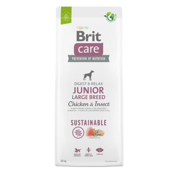 BRIT Care Dog Sustainable Junior Large Breed Chicken & Insect - sucha karma dla psa - 12 kg