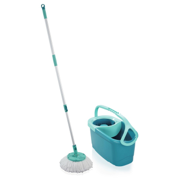 Leifheit 55413 mop Aluminium, Poliamidowy, Polietylenosulfon (PES), Polipropylen (PP), Stal nierdzewna, Termoplastyczny elastomer Szary, Turkusowy