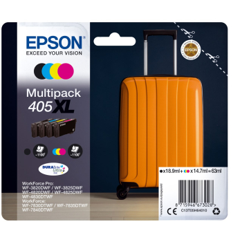 Epson 405XL DURABrite Ultra nabój z tuszem 1 szt. Oryginalny Wysoka (XL) wydajność Czarny, Cyjan, Purpurowy, Żółty