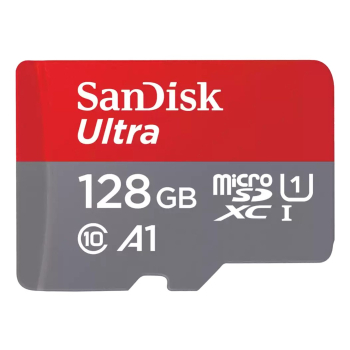 SanDisk Ultra microSD 128GB + SD-adapt.