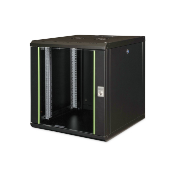 Digitus Szafa sieciowa wisząca Unique 19" 12U rack 600x600, drzwi szyba, czarny, niedzielona, złożona, 100kg