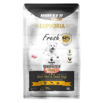 BIOFEED Euphoria fresh meat Adult Indyk Mono XS/S 50gr