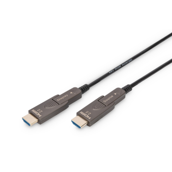 Kabel hybrydowy AOC HDMI 2.0 Premium High Speed Ethernet 4K60Hz UHD HDMI D/A HDMI D/A M/M czarny 15m