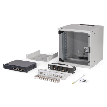 Pakiet sieciowy 10", szafa 6U i sprzęt, wersja gr SOHO Pro, bez montażu