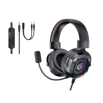 Conceptronic ATHAN03B słuchawki/zestaw słuchawkowy Przewodowa Opaska na głowę Gaming Czarny