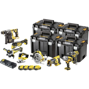 DEWALT.ZESTAW COMBO 18V DCK865P4T (DCD796, DCF899H, DCS367, DCH273, DCS334, DCG405, DCS355, DCS570) 4x5,0Ah 4xTSTAK