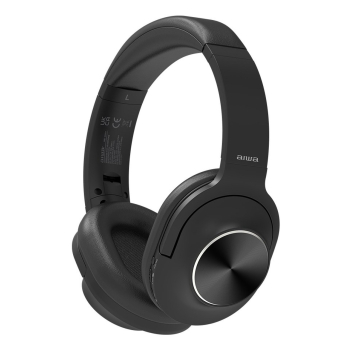 Aiwa HST-220BT słuchawki/zestaw słuchawkowy Przewodowy i Bezprzewodowy Opaska na głowę Połączenia/muzyka USB Type-C Bluetooth Czarny