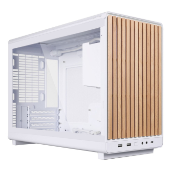 Obudowa PC Lian Li DAN A3-mATX Wood Edition, Szkło hartowane, Micro-ATX - Buk, biała
