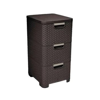 CURVER REGAŁ Z 3 SZUFLADAMI 3x14L  /CIEMNY BRĄZ