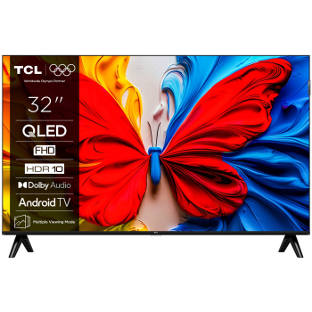 Telewizor TCL QLED | Zobacz materiał 32S5K | 32 | Telewizor Smart TV | Telewizor z platformą Android | Rozdzielczość FHD | Czarny
