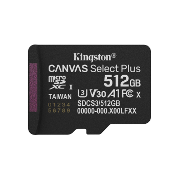 KINGSTON microSDXC 512GB Canvas Select Plus Gen3