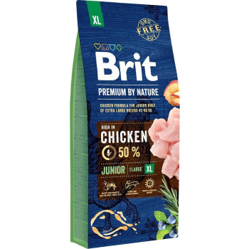 BRIT PREMIUM BY NATURE Junior XL- sucha karma dla szczeniąt ras dużych - 15 kg
