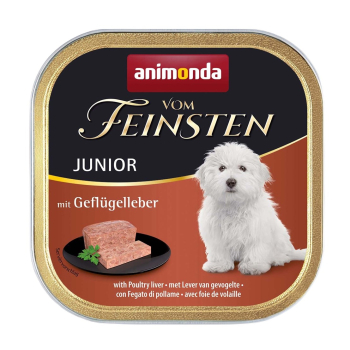 ANIMONDA Vom Feinsten Junior wątróbka drobiowa - mokra karma dla psa - 150 g