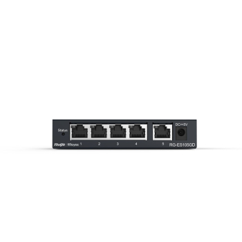 Ruijie Networks RG-ES105GD przełącznik sieciowy Nie zarządzany Gigabit Ethernet (10/100/1000) Czarny