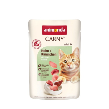 Animonda Carny Adult Pouch Chicken,Rabbit 85g