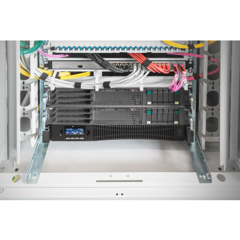 Digitus Zasilacz awaryjny UPS Online Rack 19" LCD, 1500VA/1500W, 3x12V/9Ah, 8xC13, USB, RS232, RJ45