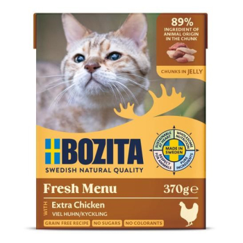 BOZITA Mięsne kawałki z kurczakiem w galaretce 370g