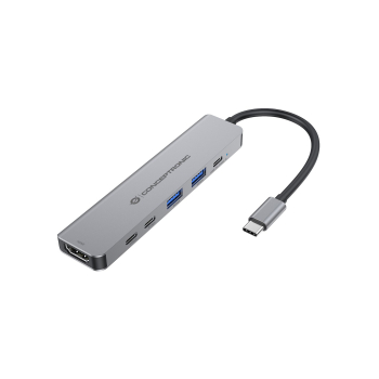 CONCEPTRONIC  6-1 Dock USB-C->HDMI/2xUSB-A/2xUSB-C/+ 25cm gr