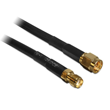 DeLOCK 10m SMA m/f kabel koncentryczny CFD200 Czarny