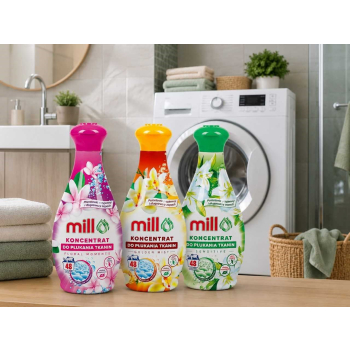 MILL Zestaw Koncentrat do płukania tkanin FLORAL + SENSITIVE + GOLDEN MIST