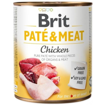 Karma BRIT PATÉ & MEAT z kurczakiem dla psa 800g