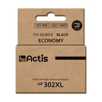 Actis KH-302BKR Tusz (zamiennik HP 302XL F6U68AE; Premium; 15 ml; czarny)