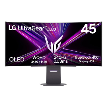 LG 45GX900A-B monitor komputerowy 113 cm (44.5") 3440 x 1440 px Wide Quad HD OLED Czarny