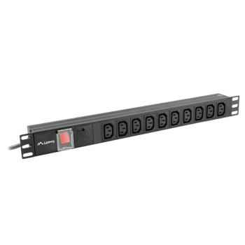 Listwa zasilająca Lanberg PDU-10I-0200-IEC-BK (10 gniazd w standardzie IEC320; 10 A; 2m; kolor czarny)