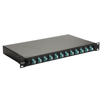 Equip LWL-SpleiĂźkasten 12-Port LC-Duplex OM3 1U komplett  sw