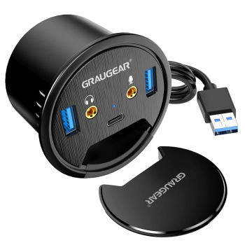 GRAUGEAR G-THUB-AU-60 huby i koncentratory USB 3.2 Gen 1 (3.1 Gen 1) Type-A Czarny