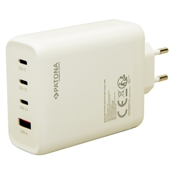 PATONA Premium Ładowarka GaN PD140W 3xUSB-C 1xUSB-A PD3.0 QC3.0 kolor biały